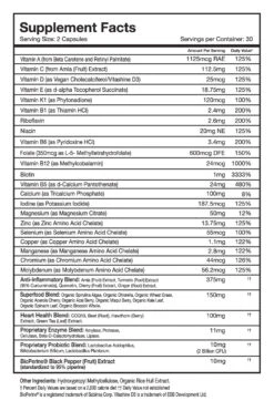 Superfood Multivitamin - 60 Pack -Alo Fashion Store N1001F 00 b1 s1 a7