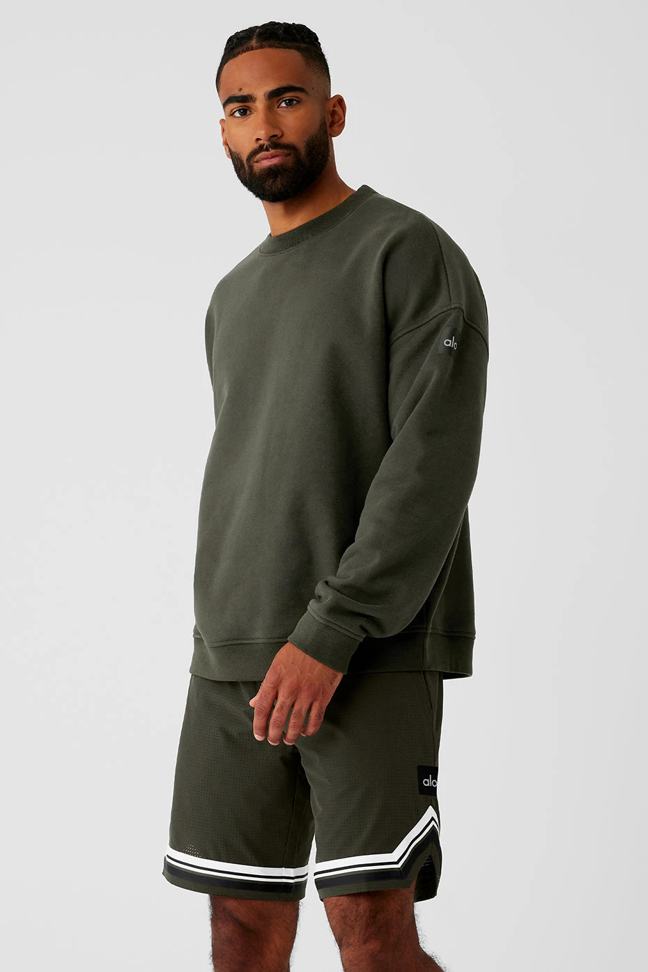 Renown Heavy Weight Crew Neck Pullover - Stealth Green 4 Renown Heavy Weight Crew Neck Pullover - Stealth Green - Image 3