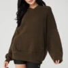 Scholar Hooded Sweater - Espresso 1 Scholar Hooded Sweater - Espresso -Alo Fashion Store U3026R 04064 b1 s1 a1 1 m54