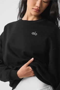 Accolade Crew Neck Pullover - Black 10 Accolade Crew Neck Pullover - Black -Alo Fashion Store U3031RG 01 b1 s1 a3 1 m54