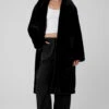 Oversized Faux Fur Trench - Black -Alo Fashion Store U4004R 01 b1 s1 a1 1 m54