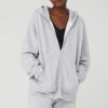 Renown Heavy Weight Full Zip Hoodie - Athletic Heather Grey 1 Renown Heavy Weight Full Zip Hoodie - Athletic Heather Grey -Alo Fashion Store U4011R 02910 b1 s1 a1 1 m100