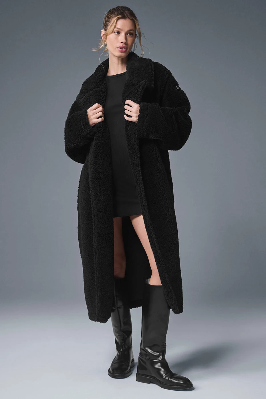 Oversized Sherpa Trench - Black 3 Oversized Sherpa Trench - Black