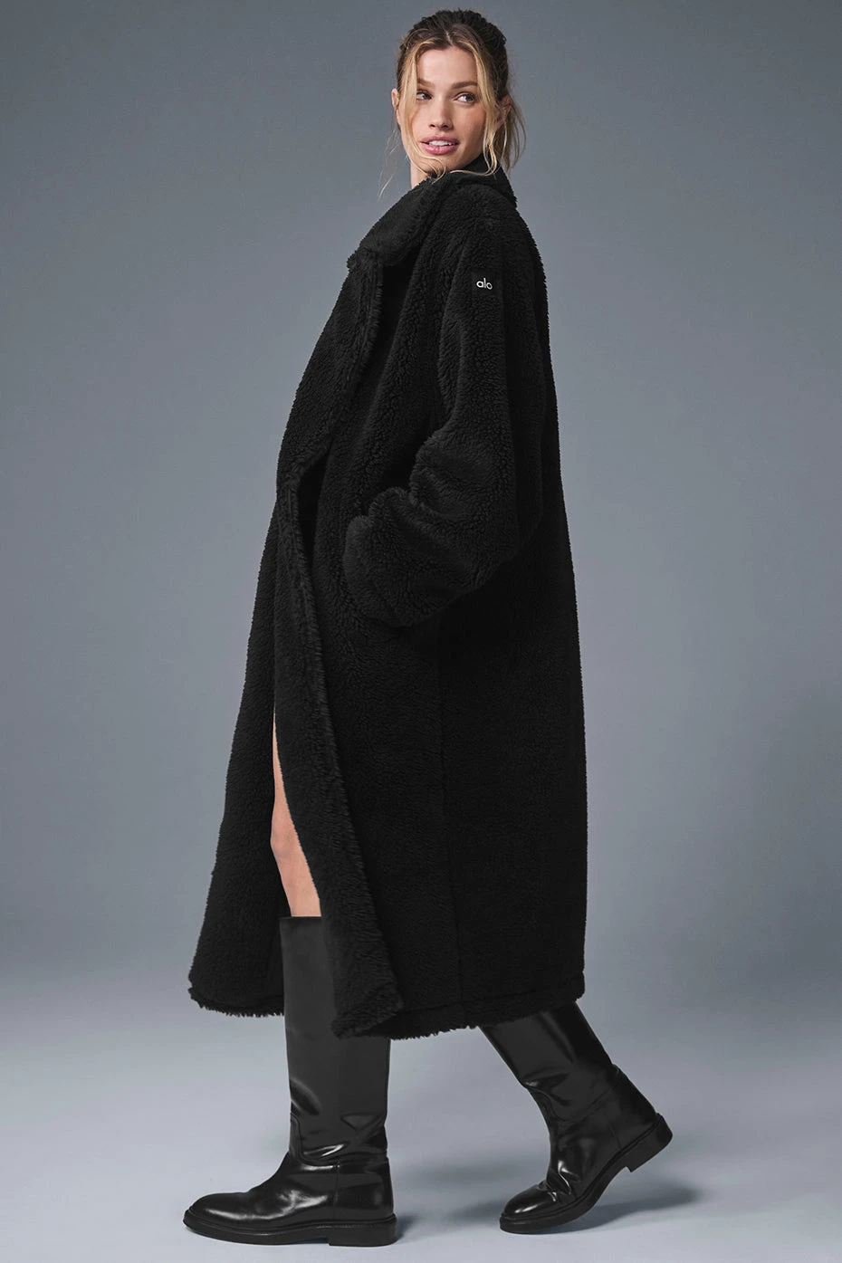 Oversized Sherpa Trench - Black 5 Oversized Sherpa Trench - Black - Image 3