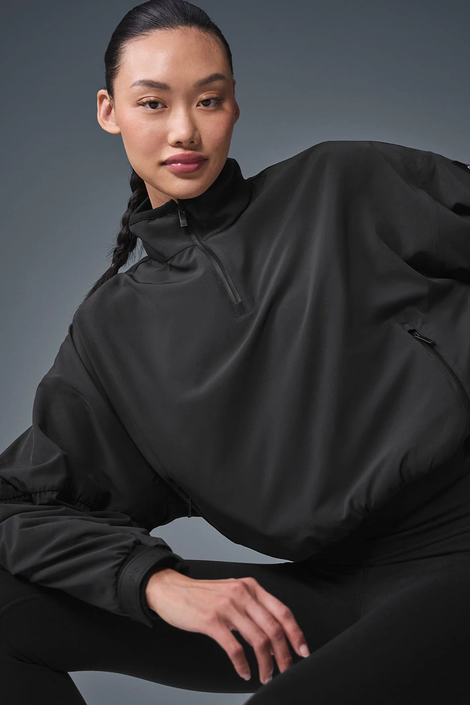Cropped Elevation Coverup - Black 5 Cropped Elevation Coverup - Black - Image 3