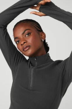 Alosoft 1/2 Zip Rapid Pullover - Anthracite 11 Alosoft 1/2 Zip Rapid Pullover - Anthracite -Alo Fashion Store W3694R 02125 b1 s1 a5 1 m100