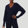 Cashmere Jet Set Cardigan - Navy 2 Cashmere Jet Set Cardigan - Navy -Alo Fashion Store W3729R 03842 b1 s1 a1 1 m100