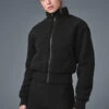 Micro Sherpa Destiny Jacket - Black 1 Micro Sherpa Destiny Jacket - Black -Alo Fashion Store W4485R 01 b1 s1 a1 1 m224