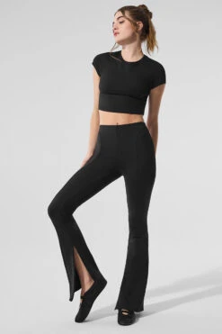 High-Waist Zip It Flare Legging - Black 11 High-Waist Zip It Flare Legging - Black -Alo Fashion Store W51030R 01 b1 s1 a5 1 m224