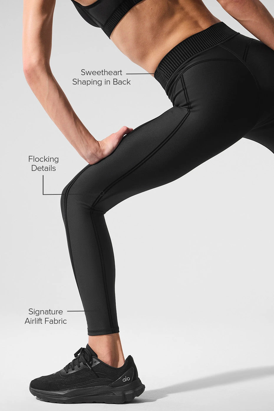 Airlift High-Waist 7/8 Line Up Legging - Black 4 Airlift High-Waist 7/8 Line Up Legging - Black - Image 2