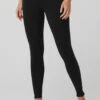 Airbrush High-Waist Streamlined Legging - Black/White -Alo Fashion Store W51160R 0100 b1 s1 a1 1 m89
