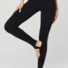 Airbrush High-Waist Enso Legging - Black -Alo Fashion Store W51199R 01 b1 s1 a1 1 m54