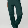 High-Waist Free Time Straight Leg Sweatpant - Midnight Green 2 High-Waist Free Time Straight Leg Sweatpant - Midnight Green -Alo Fashion Store W51203R 04570 b1 s1 a1 1 m100