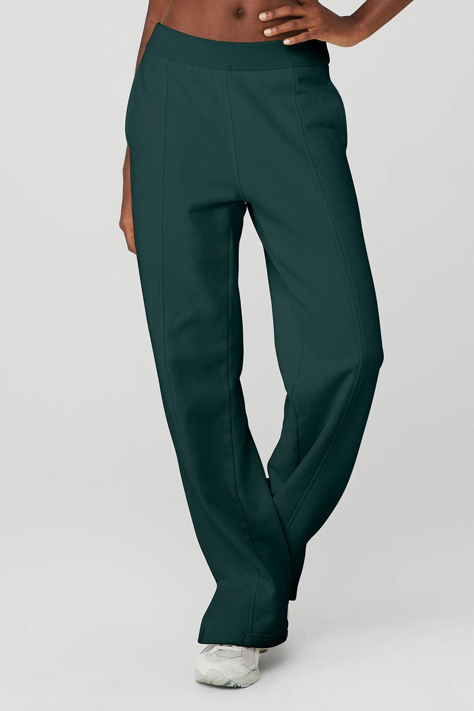 High-Waist Free Time Straight Leg Sweatpant - Midnight Green 3 High-Waist Free Time Straight Leg Sweatpant - Midnight Green