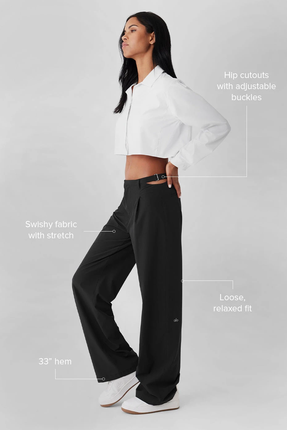 Mid-Rise Showdown Trouser - Black 4 Mid-Rise Showdown Trouser - Black - Image 2