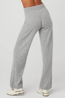 Cashmere High-Waist Jet Set Wide Leg Pant - Dove Grey Heather 8 Cashmere High-Waist Jet Set Wide Leg Pant - Dove Grey Heather -Alo Fashion Store W51266R 02288 b1 s1 a3 1 m18