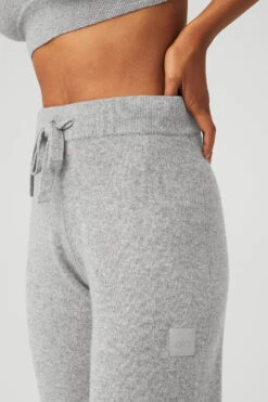 Cashmere High-Waist Jet Set Wide Leg Pant - Dove Grey Heather 9 Cashmere High-Waist Jet Set Wide Leg Pant - Dove Grey Heather -Alo Fashion Store W51266R 02288 b1 s1 a4 1 m18