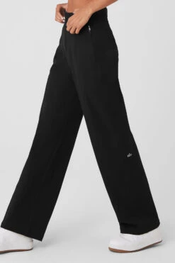 High-Waist On Point Moto Trouser - Black -Alo Fashion Store W51341R 01 b1 s1 a2 1 m18
