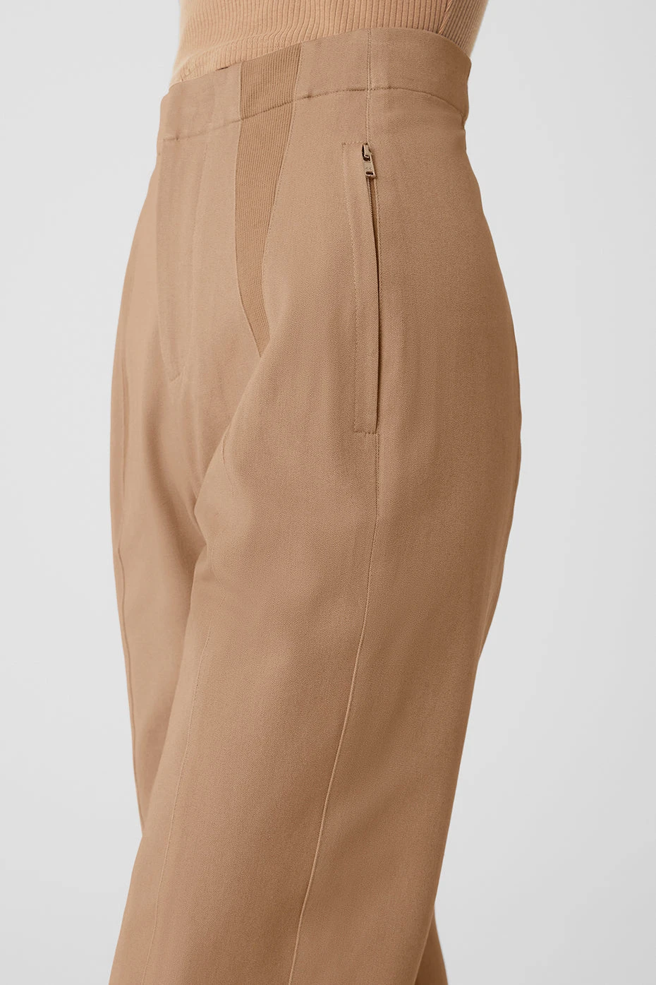 High-Waist On Point Moto Trouser - Toasted Almond 6 High-Waist On Point Moto Trouser - Toasted Almond - Image 4