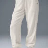 Waffle Weekend Escape Jogger - Ivory -Alo Fashion Store W51369R 03299 b1 s1 a1 1 m91