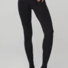 High-Waist Goddess Legging - Black/Black 1 High-Waist Goddess Legging - Black/Black -Alo Fashion Store W5525R 0101 b1 s1 a1 1 m54
