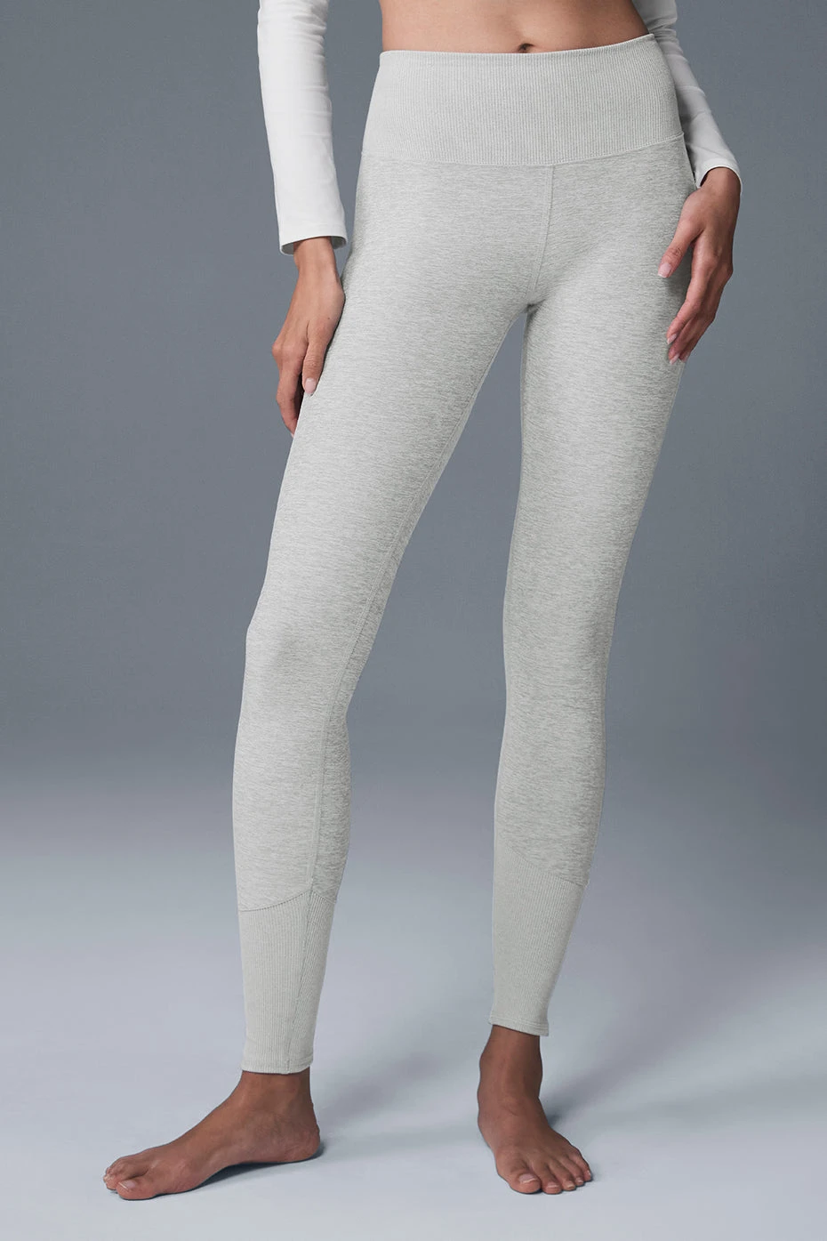 High-Waist Alosoft Lounge Legging - Athletic Heather Grey 3 High-Waist Alosoft Lounge Legging - Athletic Heather Grey