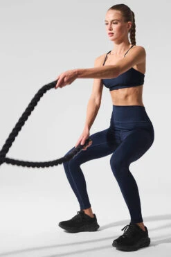 7/8 High-Waist Airlift Legging - Navy 11 7/8 High-Waist Airlift Legging - Navy -Alo Fashion Store W5766R 03842 b1 s1 a4 1 m224