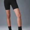 7" High-Waist Biker Short - Black 1 7" High-Waist Biker Short - Black -Alo Fashion Store W6145R 01 b1 s1 a1 1 m54