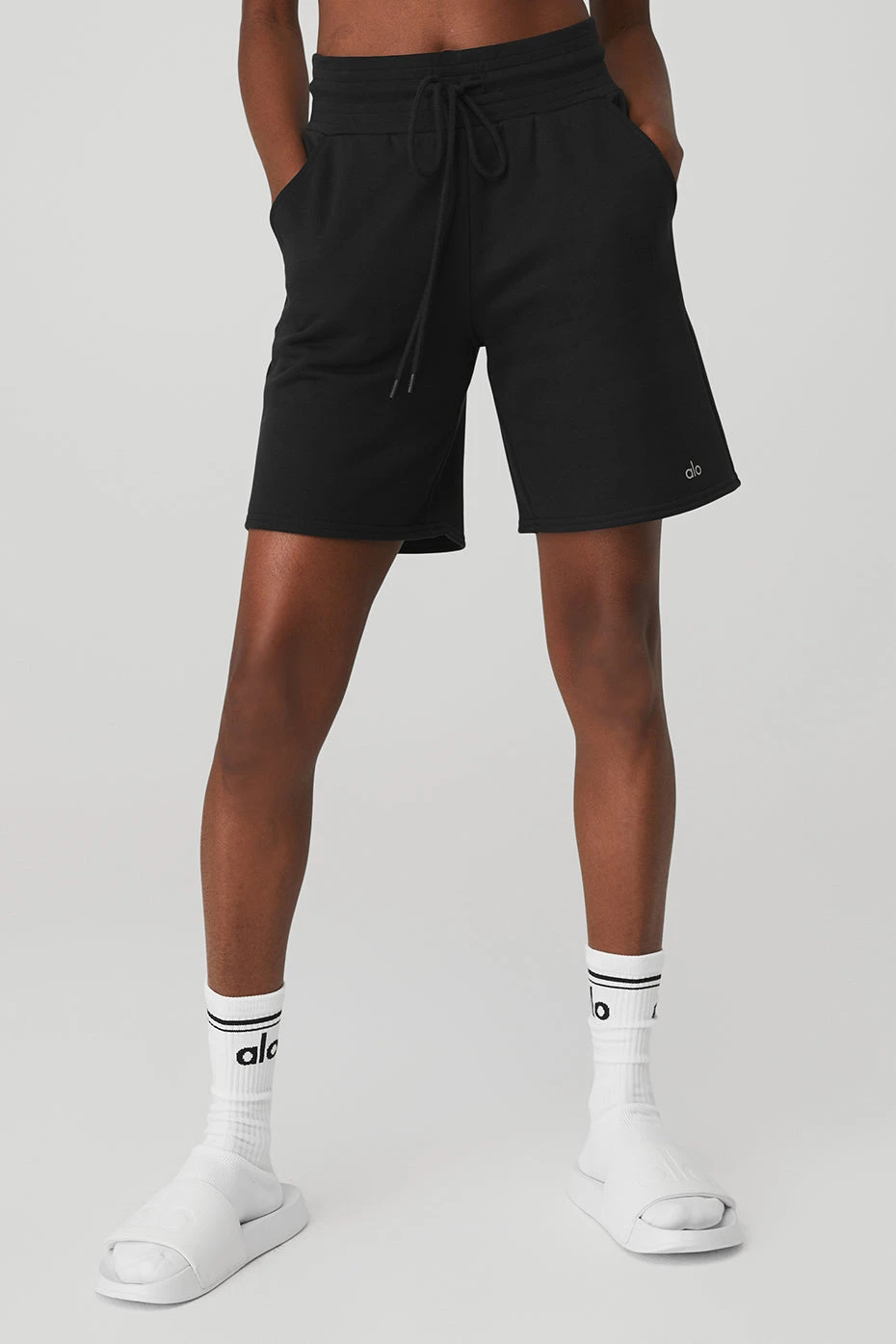 High-Waist Easy Sweat Short - Black 3 High-Waist Easy Sweat Short - Black