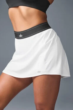 Match Point Tennis Skirt - White 11 Match Point Tennis Skirt - White -Alo Fashion Store W6240R 00 b1 s1 a5 m196