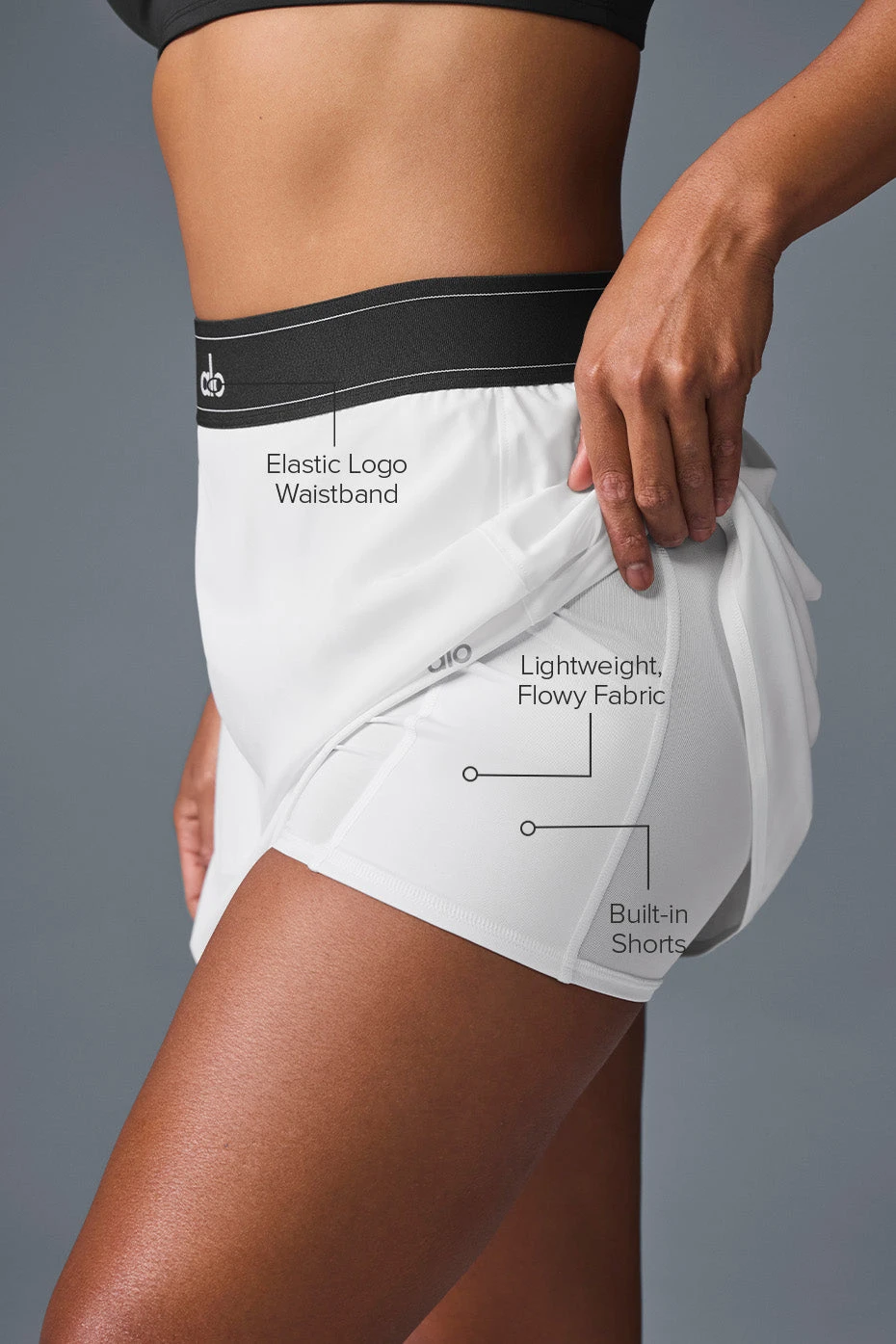 Match Point Tennis Skirt - White 4 Match Point Tennis Skirt - White - Image 2