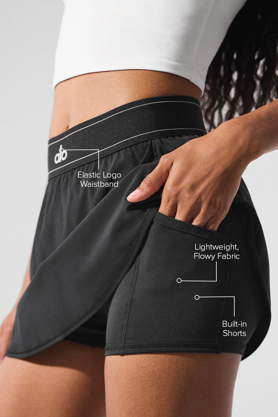 Match Point Tennis Skirt - Black 4 Match Point Tennis Skirt - Black - Image 2