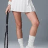 Varsity Tennis Skirt - White -Alo Fashion Store W6241R 00 b1 s1 a1 1 m91