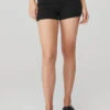 Goddess Ribbed High-Waist Hot Short - Black 1 Goddess Ribbed High-Waist Hot Short - Black -Alo Fashion Store W6286R 01 b1 s1 a1 1 m89