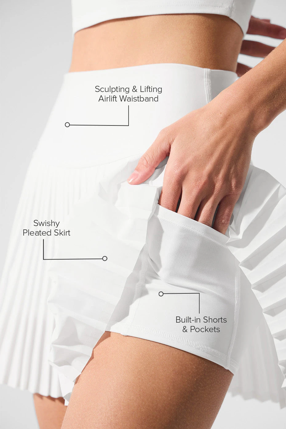 Grand Slam Tennis Skirt - White 4 Grand Slam Tennis Skirt - White - Image 2