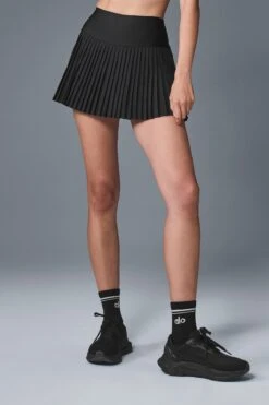 Grand Slam Tennis Skirt - Black -Alo Fashion Store W6289R 01 b1 s1 a1 m54