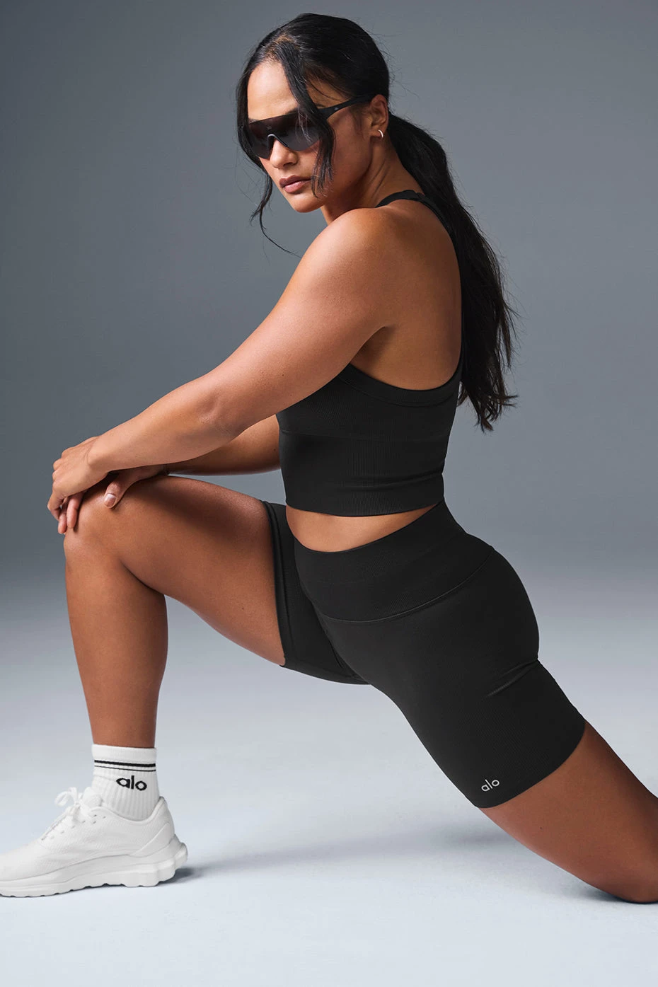 5" Seamless Ribbed Favorite Short - Black 12 5" Seamless Ribbed Favorite Short - Black - Image 10