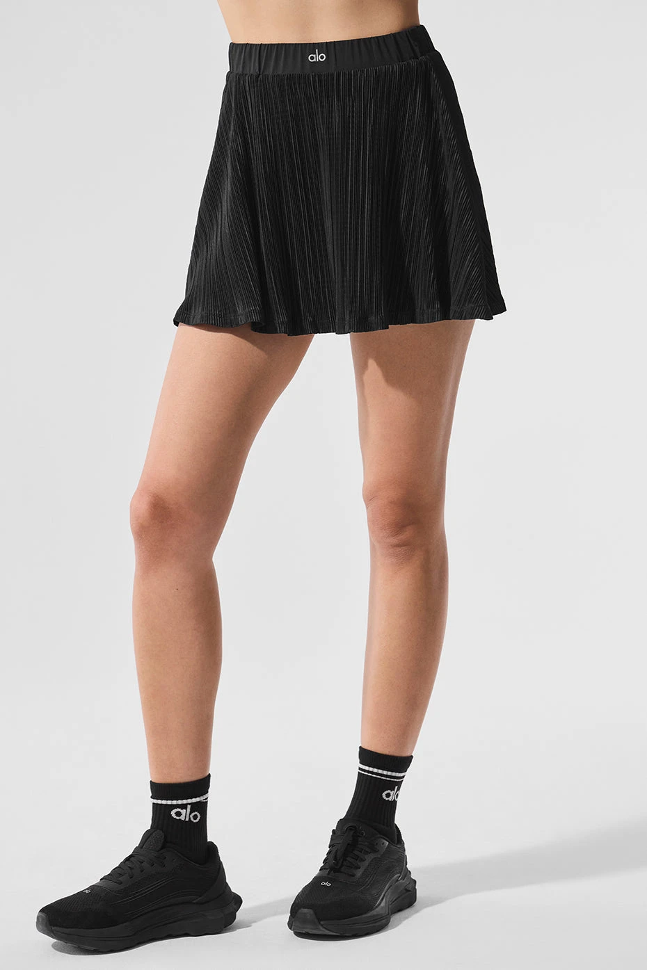 Micro Plisse Tennis Skirt - Black 3 Micro Plisse Tennis Skirt - Black