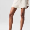 Cashmere High-Waist Plush Waffle Short - Ivory -Alo Fashion Store W6342R 03299 b1 s1 a1 1 m76