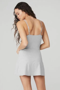 Alosoft Courtside Tennis Dress - Athletic Heather Grey 9 Alosoft Courtside Tennis Dress - Athletic Heather Grey -Alo Fashion Store W8134R 02910 b1 s1 a3 1 m90 e16ea96f 00a0 4cee a281 615fe3efdc01