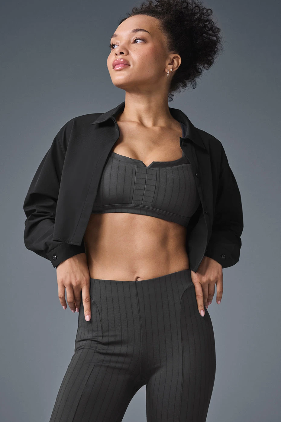 Cropped Take Me Out Button Up - Black 3 Cropped Take Me Out Button Up - Black