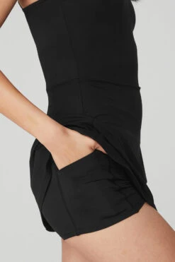 Alosoft Courtside Tennis Dress - Black 10 Alosoft Courtside Tennis Dress - Black -Alo Fashion Store W8176R 01 b1 s1 a4 2 m54
