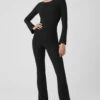 Alosoft Melody Full Length Bootcut Onesie - Black 1 Alosoft Melody Full Length Bootcut Onesie - Black -Alo Fashion Store W8231R 01 b1 s1 a1 1 m54