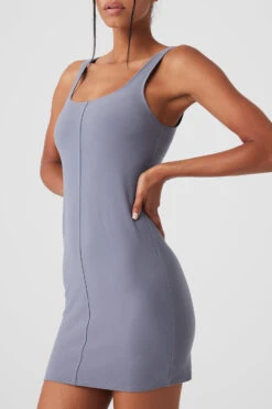 Alosoft Head Start Dress - Fog 9 Alosoft Head Start Dress - Fog -Alo Fashion Store W8261R 05134 b1 s1 a4 1 m18